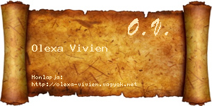 Olexa Vivien névjegykártya